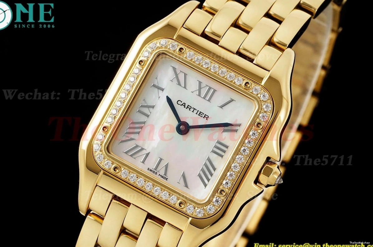 Ladies Dial Secrete Panthere YG YG AF Dia Mop Quartz 27mm De 0426
